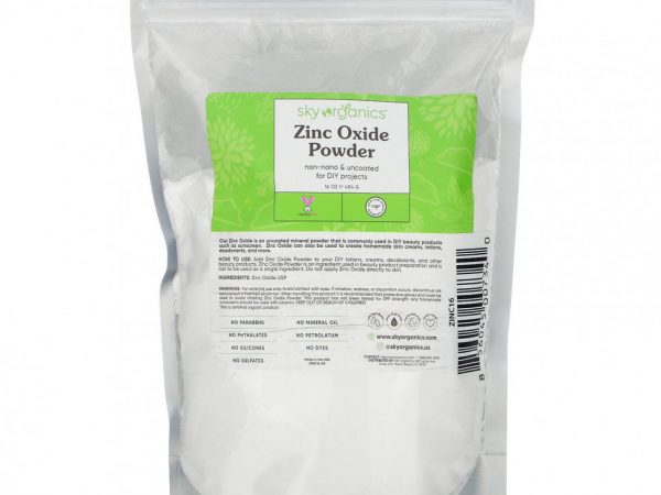 Sky Organics, оксид цинка в виде порошка, 454 г (16 унции)