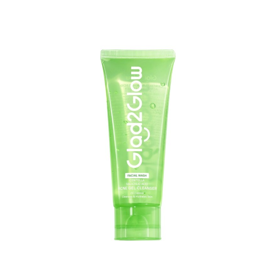 Glad2Glow Gel Cleanser Centella Salicylic Acid Acne 70 Ml.