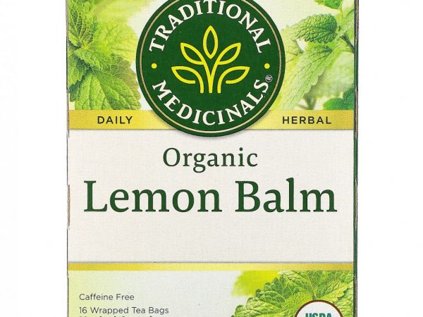 Traditional Medicinals, органическая мелисса, без кофеина, 16 чайных пакетиков, 24 г, (0,85 унции)
