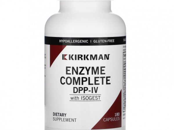 Kirkman Labs, Полный фермент DPP-IV с ISOGEST, 180 капсул