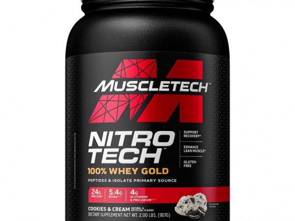 Muscletech, Nitro Tech, 100% Whey Gold, сывороточный протеин, печенье с кремом, 1,00 кг (2,21 фунта)