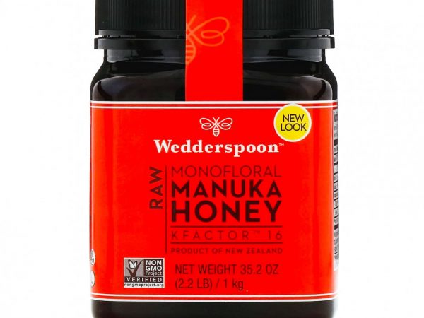 Wedderspoon, необработанный монофлорный мед манука, KFactor 16, 1 кг (2,2 фунта)