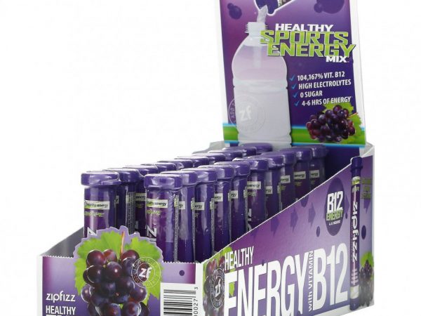 Zipfizz, Healthy Energy Mix, Grape Pack, 20 Tubes, 11 g Each