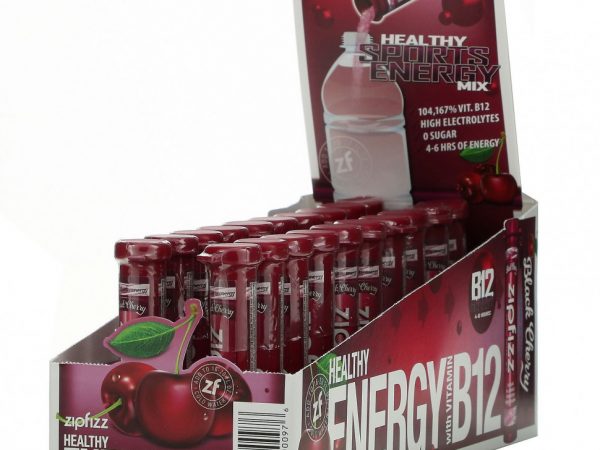 Zipfizz, Healthy Energy Mix With Vitamin B12, Black Cherry, 20 Tubes, 0.39 oz (11 g) Each