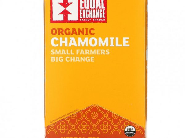 Equal Exchange, Органический травяной чай с ромашкой, без кофеина, 20 чайных пакетиков, 24 г (0,85 унции)