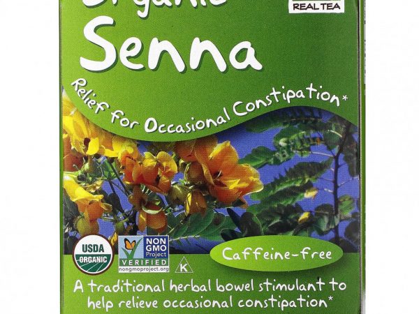 NOW Foods, Real Tea, органическая сенна, без кофеина, 24 чайных пакетика, 48 г (1,7 унции)
