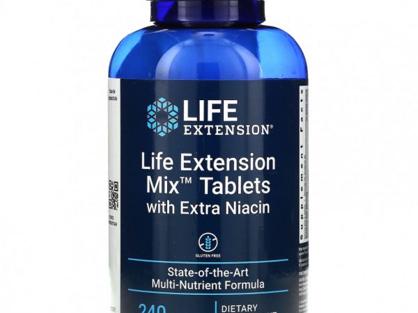 Life Extension, Таблетки Life Extension Mix с дополнительным ниацином, 240 таблеток