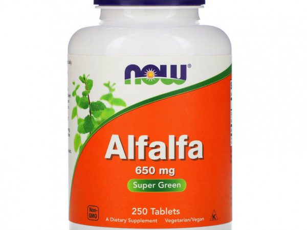 NOW Foods, Люцерна, 650 мг, 250 таблеток