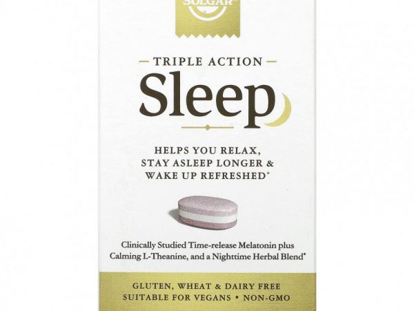 Solgar, Sleep, тройного действия, 30 трехслойных таблеток