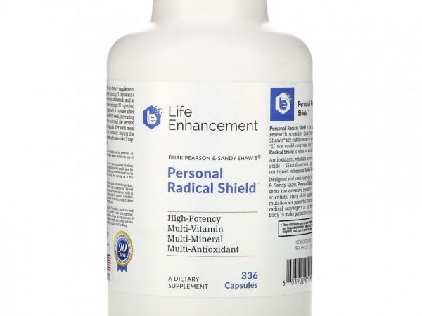 Life Enhancement, Durk Pearson & Sandy Shaw's, Personal Radical Shield, 336 капсул