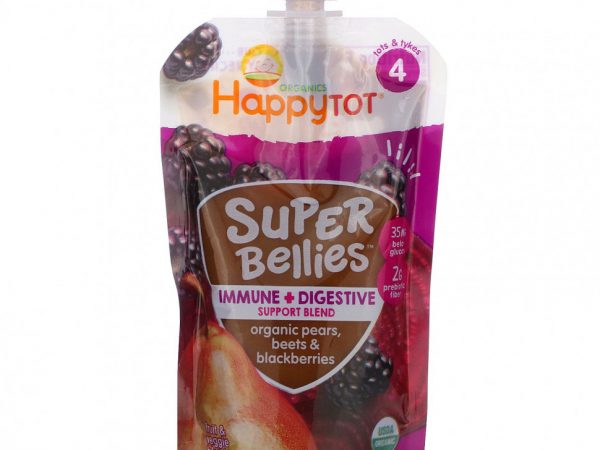 Happy Family Organics, Happy Tot, Super Bellies, органические груши, свекла и ежевика, 113 г (4 унции)