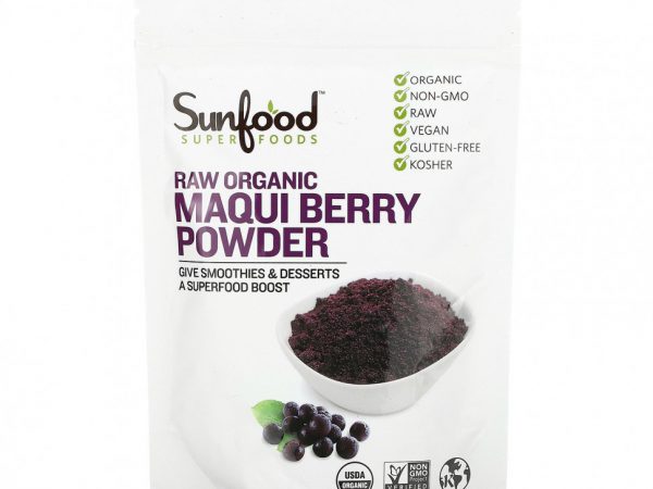 Sunfood, Superfoods, порошок из необработанных органических ягод маки, 113 г (4 унции)