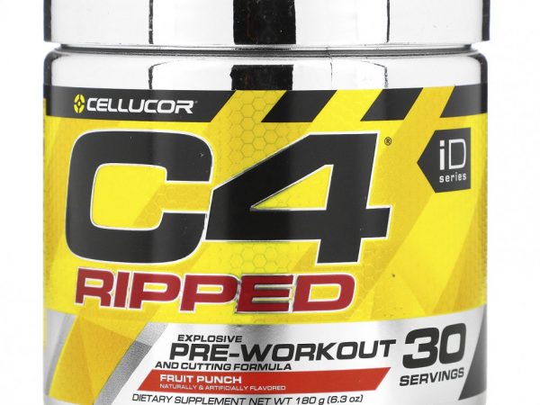 Cellucor, C4 Ripped, Pre-Workout, со вкусом фруктового пунша, 180 г (6,34 унции)