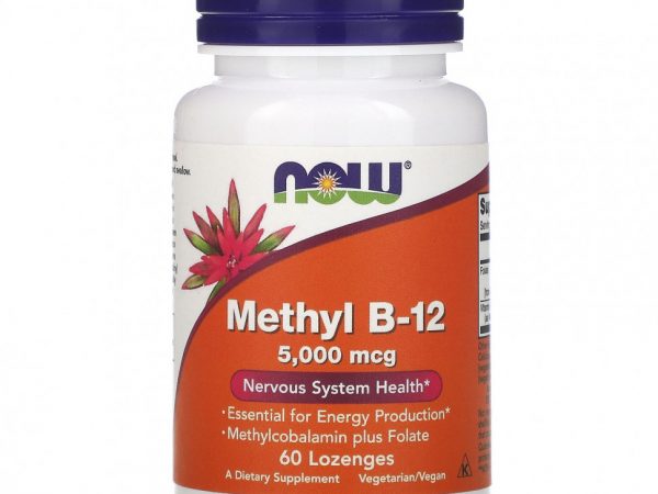 NOW Foods, Метил B- 12, 5000 мкг , 60 таблеток для рассасывания