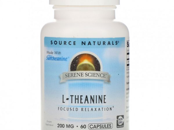Source Naturals, Serene Science, L-теанин, 200 мг, 60 капсул