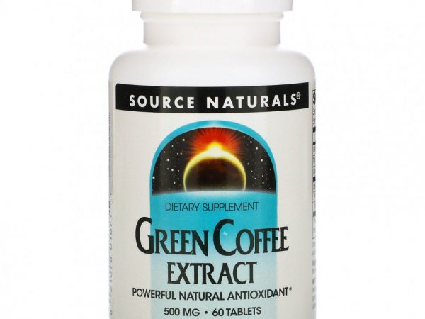 Source Naturals, Экстракт зеленого кофе, 500 мг, 60 таблеток