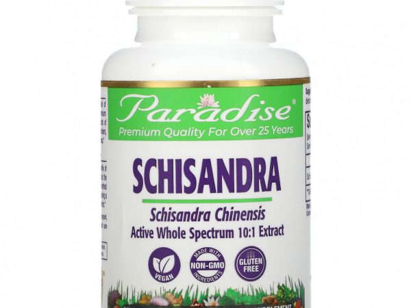 Paradise Herbs, Лимонник, 60 растительных капсул