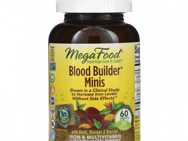 MegaFood, Blood Builder в мини-таблетках, 60 таблеток