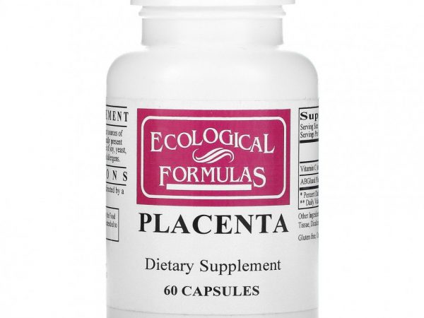 Ecological Formulas, плацента (лиофилизованная), 60 капсул