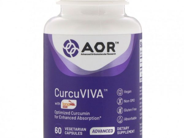 Advanced Orthomolecular Research AOR, CurcuViva, 60 вегетарианских капсул