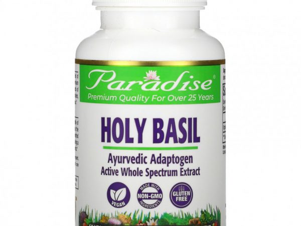 Paradise Herbs, Organics, Holy Basil, 60 Vegetarian Capsules
