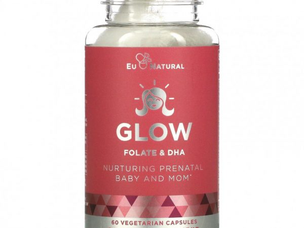 Eu Natural, Glow, фолат и ДГК, 60 вегетарианских капсул
