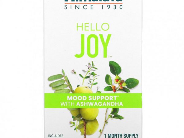 Himalaya, Hello Joy, поддержка настроения с ашвагандой, 60 вегетарианских капсул