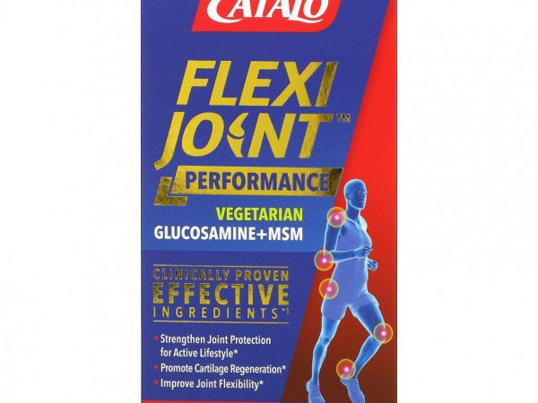 Catalo Naturals, FlexiJoint Performance, Glucosamine & OptiMSM, Joint Flexibility, 60 Vegetraian Capsules