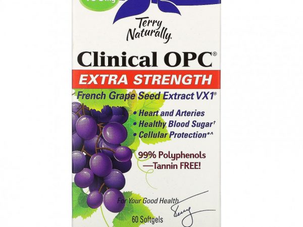 Terry Naturally, Clinical OPC, с повышенной силой действия, 400 мг, 60 мягких таблеток