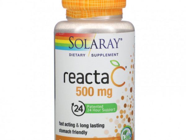 Solaray, Reacta-C, 500 мг, 60 капсул на растительной основе
