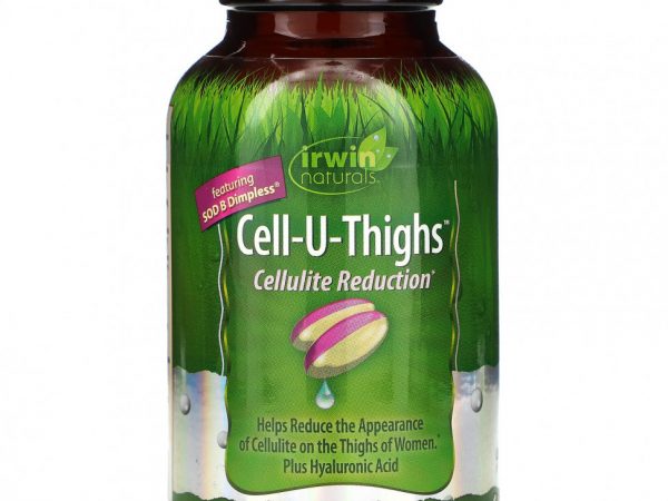 Irwin Naturals, Cell-U-Thighs, уменьшение проявлений целлюлита, 60 мягких таблеток с жидкостью