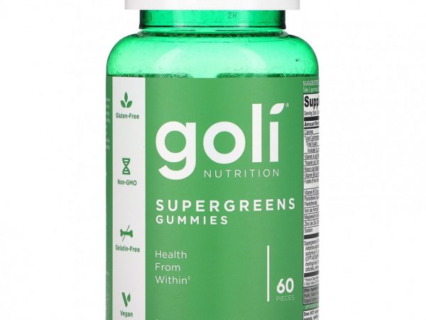 Goli Nutrition, Жевательные таблетки Supergreens, 60 шт.