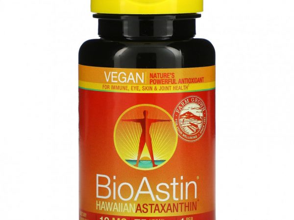 Nutrex Hawaii, BioAstin, 12 мг, 75 веганских капсул