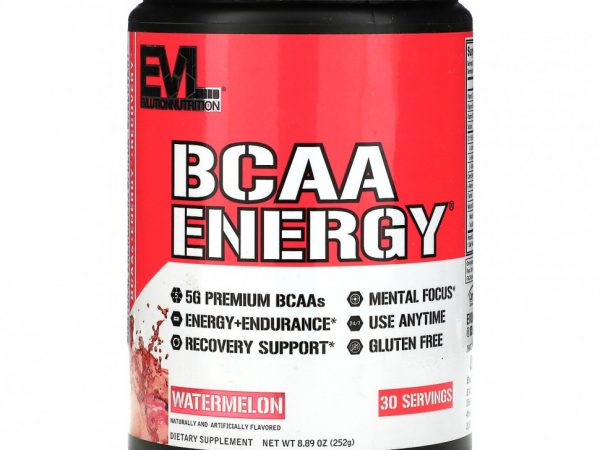 EVLution Nutrition, BCAA ENERGY, арбуз, 252 г (8,89 унции)