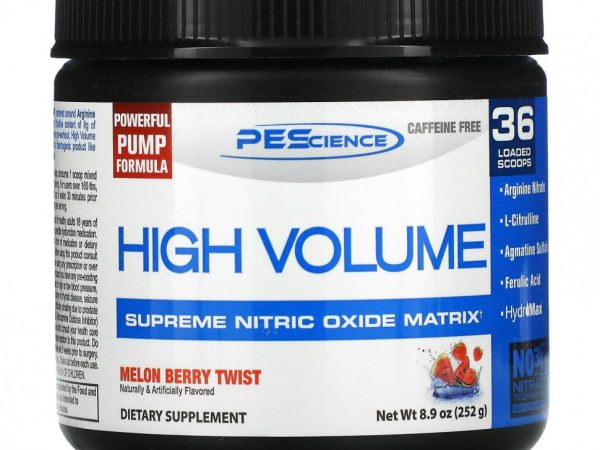PEScience, High Volume, Supreme Nitric Oxide Matrix, дыня и ягоды, 252 г (8,9 унции)