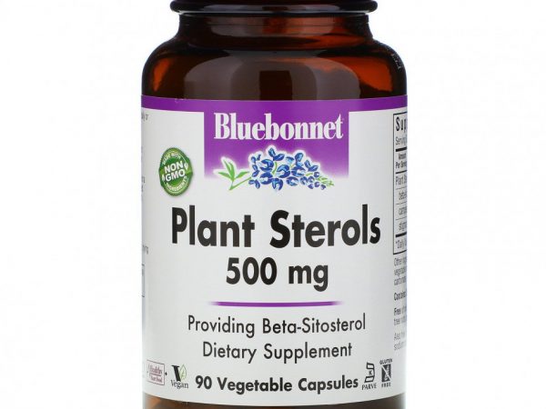 Bluebonnet Nutrition, Растительные стерины, 500 мг, 90 капсул
