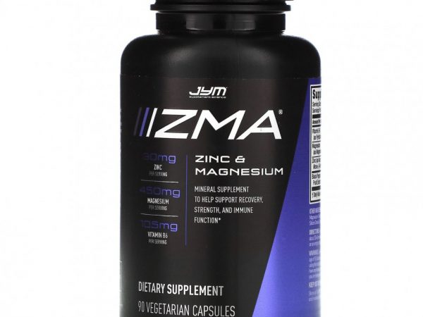 JYM Supplement Science, ZMA, цинк и магний, 90 вегетарианских капсул