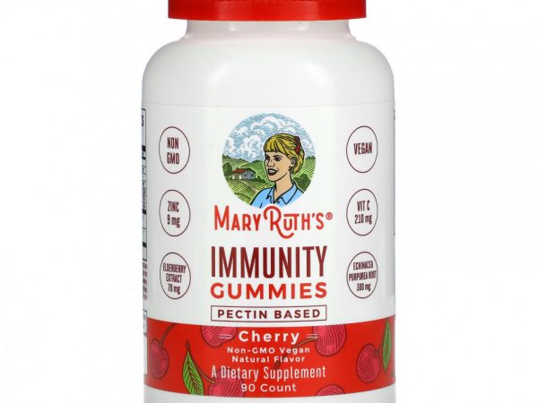MaryRuth Organics, Жевательные таблетки для иммунитета, вишня, 90 жевательных таблеток