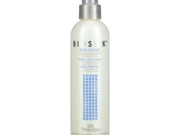 Biosilk, Silk Therapy, увлажняющий безводный шампунь-спрей для собак, 237 мл (8 жидк. Унций)