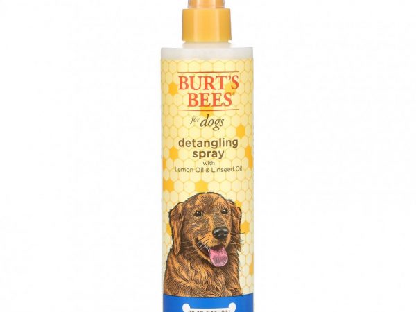 Burt's Bees, Спрей для распутывания волос для собак с лимонным маслом и льняным маслом, 296 мл (10 жидк. Унций)