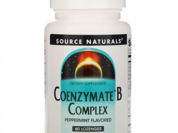 Source Naturals, комплекс ферментированных витаминов группы B, со вкусом перечной мяты, 60 таблеток для рассасывания