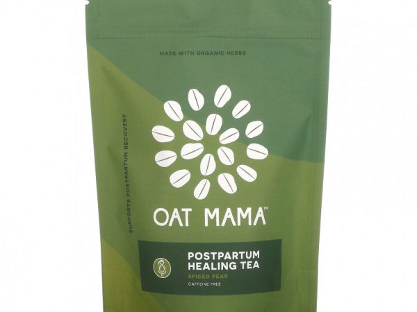 Oat Mama, Послеродовой лечебный чай, груша со специями, без кофеина, 14 чайных пакетиков, 32 г
