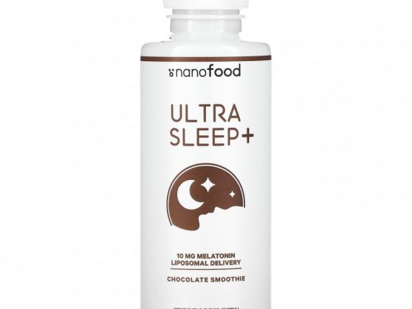 Codeage, Ultra Sleep +, 10 мг мелатонина, липосомальная доставка, шоколадный смузи, 225 мл (8 жидк. унций)