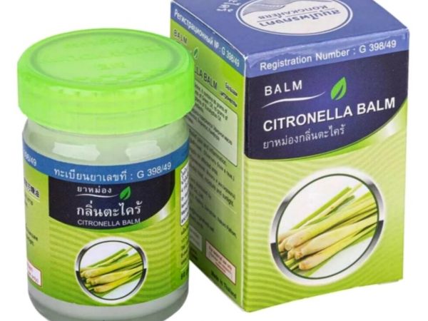 Бальзам тайский белый с лемонграссом Kongkaherb brand citronella balm, 50 мл. Таиланд