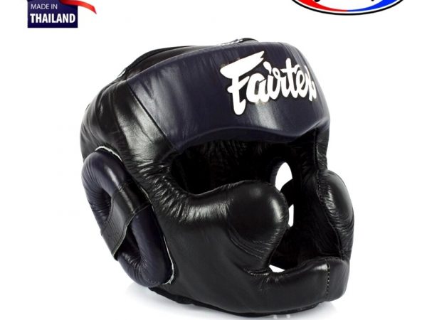 Боксерский шлем Fairtex HG-13LC M Black/Blue