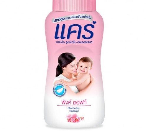 Детская гипоаллергенная присыпка-тальк CARE BABY POWDER PINK SOFT PINK COLOR, 180 гр. Таиланд