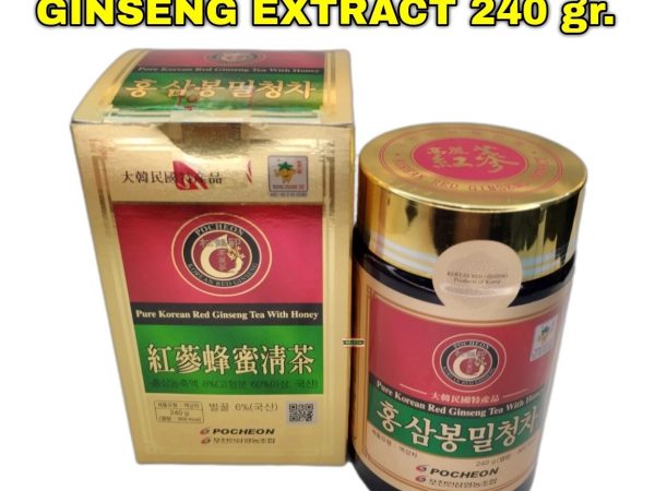 Экстракт корейского красного 6 летнего женьшеня на медовой пасте Pocheon Pure Korean Red Ginseng 240 гр.