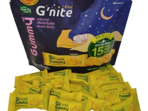 G'nite Gummy Handy Herb – мармеладки от бессонницы, для улучшения сна c экстрактом рейши и L-теанином, вкус манго
