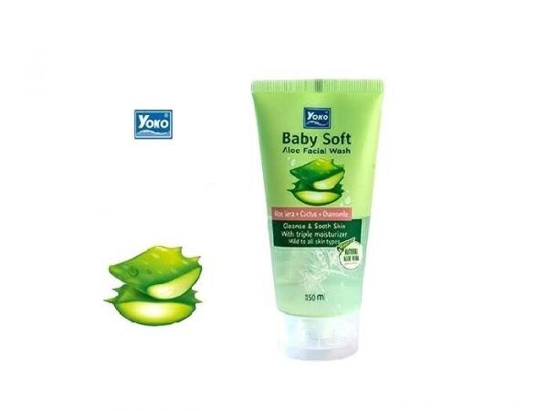 Гель для умывания лица Алоэ Вера Yoko Baby Soft Aloe Facial Wash, 150 мл. Таиланд