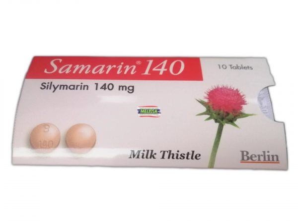 Гепатопротектор Samarin 140 mg Самарин для очищения, лечения и защиты печени, 10 таблеток